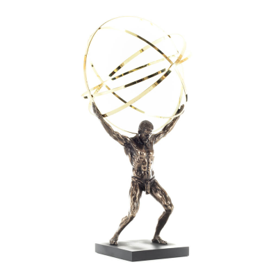 Atlas or Atlas, Titan: The Leader of the Titanids 50.5cm Veronese Bronze Electroplating Full Body Statue, Ancient Greece Verones