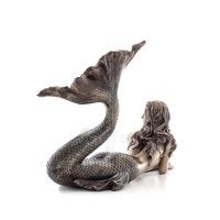 Mermaid: The Most Beautiful Demon, Lying Prone 67x25x44cm Veronese Electrolytic Bronze Full Body Statue Veronese 4 - grifon.se 