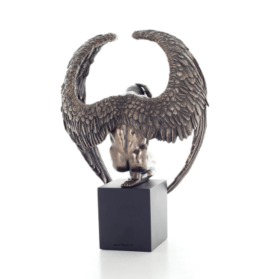 BÃ¶jd Ã„ngel pÃ¥ bas med Ã¶ppna vingar 25,5 cm Helkroppstaty med Bronselektrolys Veronese, ReligiÃ¶st - Andligt Veronese 4 - grifon.s