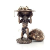 Atlas Titan: The leader of the Titanids 23cm Jewelry box, Jewelry box for safekeeping, Veronese bronze statue Veronese 1 - grifo