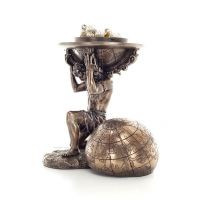 Atlas Titan: The leader of the Titanids 23cm Jewelry box, Jewelry box for safekeeping, Veronese bronze statue Veronese 3 - grifo