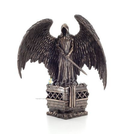 Charos eller Charon, fÃ¤rjemannen/bÃ¤raren av Hades med ett svÃ¤rd i ett fÃ¤ste 28x32,5 cm Veronese Brons Electrolysis Helkroppsstat