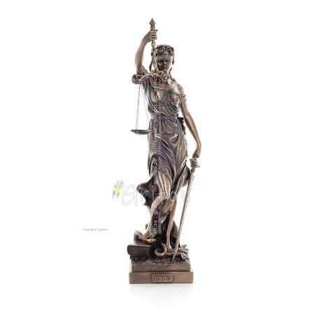 Themis: Titan of Moral Order and Etiquette 50cm Veronese Bronze Electrolysis Full Body Statue, Ancient Greece Veronese 1 - grifo