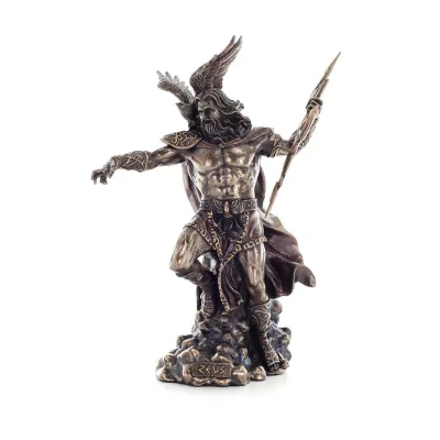 Zeus eller Zeus: himlens gud, blixt, lag, åska, med blixtbult 25 cm helkropp Veronese bronselektrolys Veronese 1 - grifon.se 
