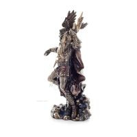 Zeus or Zeus: The God of Heaven, Lightning, Law, Thunder, with Lightning Bolt 25cm Full Body Veronese Bronze Electrolysis Verone