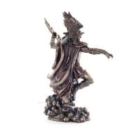 Zeus or Zeus: The God of Heaven, Lightning, Law, Thunder, with Lightning Bolt 25cm Full Body Veronese Bronze Electrolysis Verone