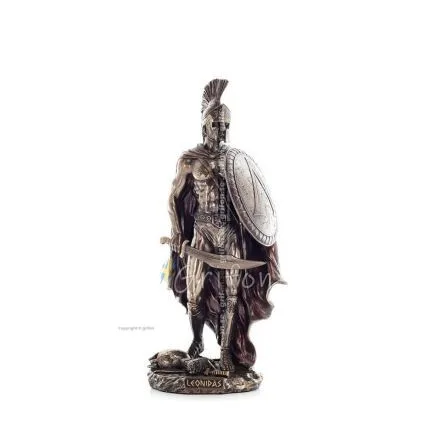 Leonidas: Kung av Sparta med svärd 27 cm full längd Veronese brons elektrolytisk staty, antikens Grekland Veronese 1 - grifon.se