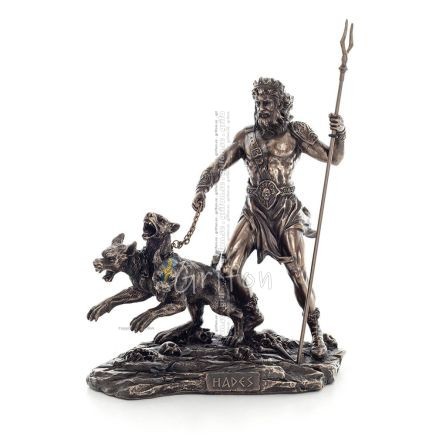 Pluto eller Hades: underjordens gud med cerberus 20x17,5 cm Veronese Brons Electrolysis Helkroppsstaty Veronese 1 - grifon.se