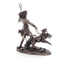 Pluto or Hades: the god of the underworld with cerberus 20x17.5cm Veronese Bronze Electrolysis Full Body Statue Veronese 4 - gri