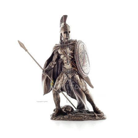 Leonidas: The King of Sparta with Spear 27cm Full Length Veronese Bronze Electrolytic Statue, Ancient Greece Veronese 1 - grifon