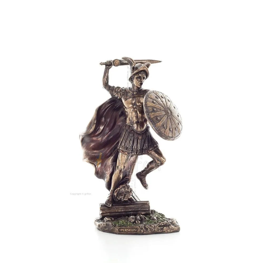 Perseus: Hero of Antiquity, Slayer of Medusa 25.5cm Veronese Bronze Electrolysis Full Body Statue, Ancient Greece Veronese 1 - g