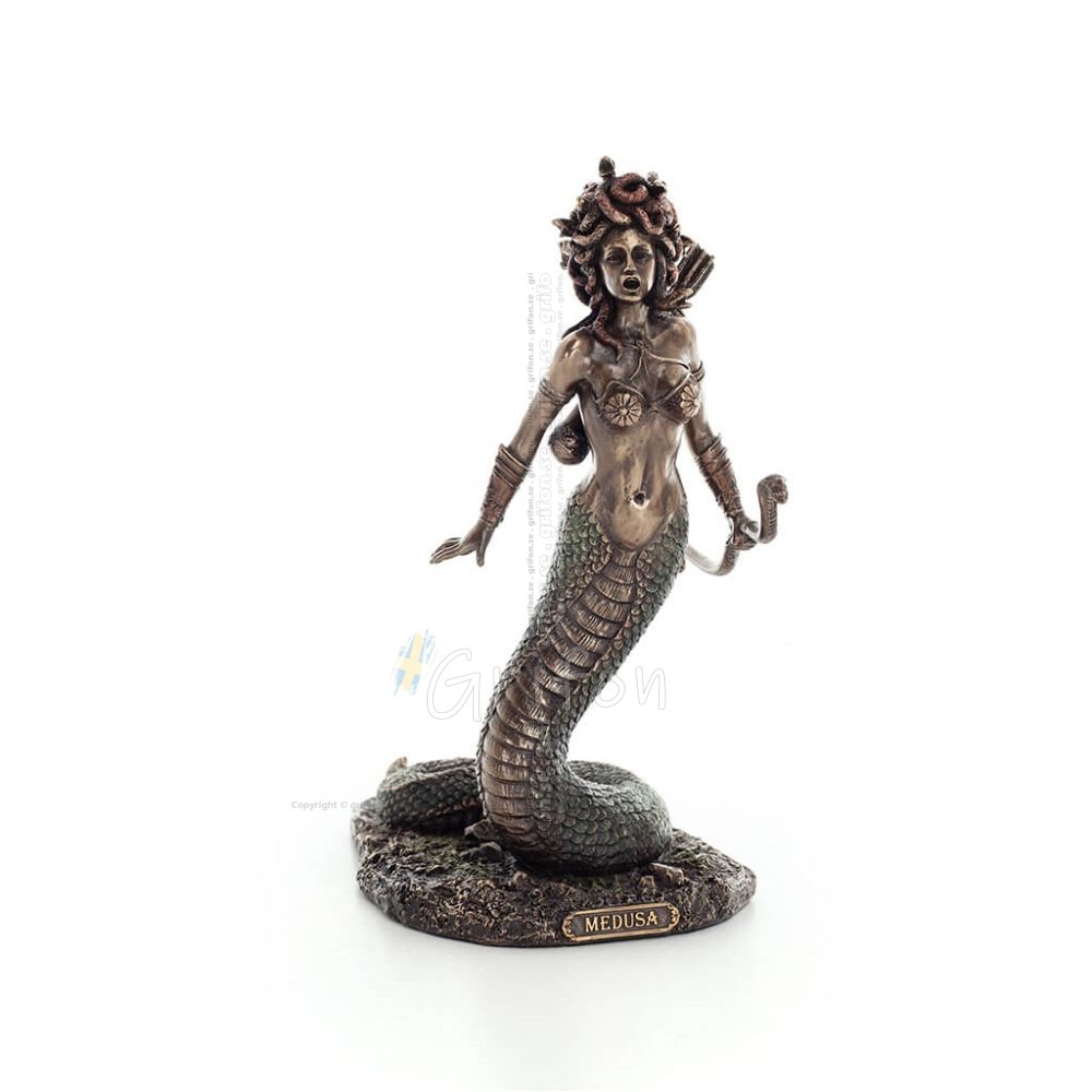 Medusa: The Wild-Eyed Mermaid 21cm Veronese brons galvaniseringsstaty, antikens Grekland Veronese 1 - grifon.se Medusa: The Wild-Eyed Mermaid 21cm Veronese brons galvaniseringsstaty, antikens Grekland Veronese 1 - grifon.se
