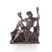 Dionysos: Vinets och festens gud. 21x25cm Veronese Brons Electrolysis Helkroppsstaty, antikens Grekland Veronese 1 - grifon.se 