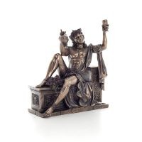Dionysos: Vinets och festens gud. 21x25cm Veronese Brons Electrolysis Helkroppsstaty, antikens Grekland Veronese 6 - grifon.se 