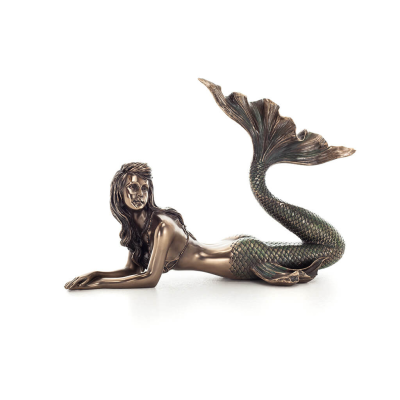 Mermaid: The Most Beautiful Demon, Prone Reclining 19.5x29cm Veronese Bronze Electroplating Full Body Statue Veronese 1 - grifon