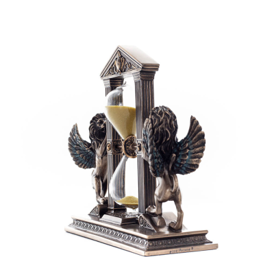 Lion: symbol of the virtues of a ruler, Hourglass 21x18cm Veronese Bronze Electrolysis Full Body Statue Veronese 2 - grifon.se 