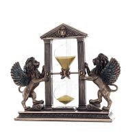 Lion: symbol of the virtues of a ruler, Hourglass 21x18cm Veronese Bronze Electrolysis Full Body Statue Veronese 4 - grifon.se 