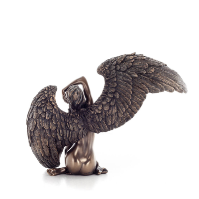 Female Angel Seated 18.5x25cm Veronese Bronze Electroplating Full Body Statue, Modern Decorative Veronese 3 - grifon.se 