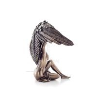 Female Angel Seated 18.5x25cm Veronese Bronze Electroplating Full Body Statue, Modern Decorative Veronese 4 - grifon.se 