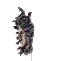 Medusa: The Wild-Eyed Mermaid in a Mask Wall-Mounted 37cm Full-Length Veronese Bronze Electrolytic Statue, Ancient Greece Verone