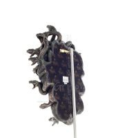 Medusa: The Wild-Eyed Mermaid in a Mask Wall-Mounted 37cm Full-Length Veronese Bronze Electrolytic Statue, Ancient Greece Verone