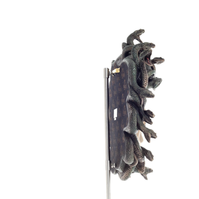 Medusa: The Wild-Eyed Mermaid in a Mask Wall-Mounted 37cm Full-Length Veronese Bronze Electrolytic Statue, Ancient Greece Verone