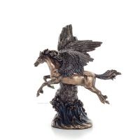 Pegasus: Born of Blood, Followed the Muses and Zeus 35cm Veronese Bronze Electrolysis Helkroppsstaty, antikens Grekland Veronese