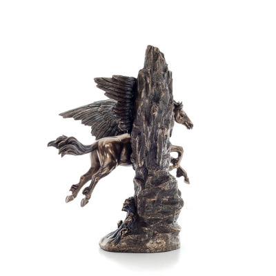 Pegasus: Born of Blood, Followed the Muses and Zeus 35cm Veronese Bronze Electrolysis Helkroppsstaty, antikens Grekland Veronese