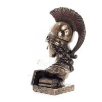 Athena eller Athana eller Athene: Vishetens gudinna med hjÃ¤lm, bok och en 22,5 cm uggla byst, staty med brons elektroplÃ¤ Verones