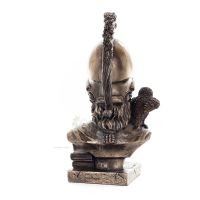 Athena or Athana or Athene: The goddess of wisdom with a helmet, book, and a 22.5 cm owl bust, statue Veronese 4 - grifon.se 