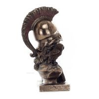 Athena eller Athana eller Athene: Vishetens gudinna med hjÃ¤lm, bok och en 22,5 cm uggla byst, staty med brons elektroplÃ¤ Verones