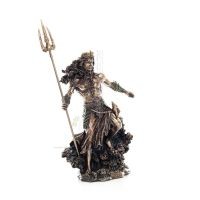 Poseidon: havets gud, jordbÃ¤vningar, jorden, stormar och ord 50 cm Veronese brons galvaniserad helkroppsstaty Veronese 6 - grifo