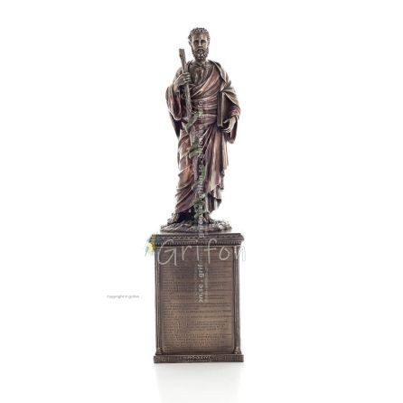 Hippocrates: The Father of Modern Medicine, with Oath on Base 41cm Veronese Bronze Electrolysis Full Body Statue Veronese 1 - gr