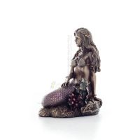 Mermaid: The Most Beautiful Demon, Seated on a Rock 15x11x14.5cm Veronese Bronze Electrolysis Full Body Statue Veronese 2 - grif