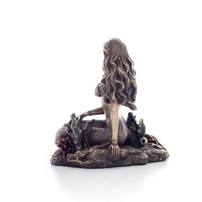 Mermaid: The Most Beautiful Demon, Seated on a Rock 15x11x14.5cm Veronese Bronze Electrolysis Full Body Statue Veronese 3 - grif