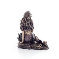 Mermaid: The Most Beautiful Demon, Seated on a Rock 15x11x14.5cm Veronese Bronze Electrolysis Full Body Statue Veronese 4 - grif