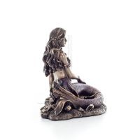 Mermaid: The Most Beautiful Demon, Seated on a Rock 15x11x14.5cm Veronese Bronze Electrolysis Full Body Statue Veronese 5 - grif
