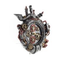 Ρολόι τοίχου εξατμίσεις ατμοπάνκ 36χ29εκ Ηλεκτρόλυση μπρούτζου Veronese, Μοντέρνο Διακοσμητικό Βερονέζ 6 - grifon.se 