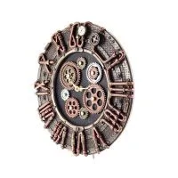 Steampunk Round Gear Clock 30x28.5cm Veronese Bronze Electrolysis, Modern Decorative Veronese 2 - grifon.se 