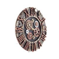 Steampunk Round Gear Clock 30x28.5cm Veronese Bronze Electrolysis, Modern Decorative Veronese 7 - grifon.se 