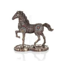 Horse or Equine, walking horse, Steampunk style, 24cm. Full-body statuette with bronze electroplating Veronese Veronese 3 - grif