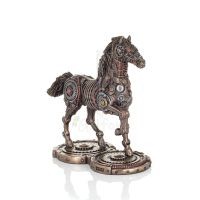 Horse or Equine, walking horse, Steampunk style, 24cm. Full-body statuette with bronze electroplating Veronese Veronese 5 - grif