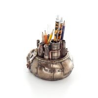 Skull pencil case 20x11.5cm Veronese Bronze Electrolysis statue, Modern Decorative Veronese 3 - grifon.se 