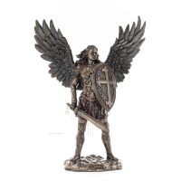 Archangel Michael: Godlike with Sword & Shield 27cm Veronese Bronze Electroplating Statue, Christian Veronese 1 - grifon.se 