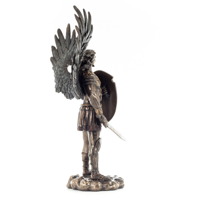 Archangel Michael: Godlike with Sword & Shield 27cm Veronese Bronze Electroplating Statue, Christian Veronese 5 - grifon.se 