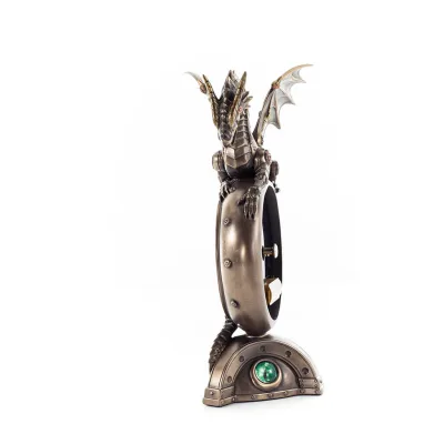 Dragon Table Clock 23x13cm Veronese Bronze Electrolysis, Modern Decorative Veronese 3 - grifon.se 