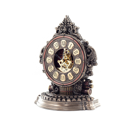 Ρολόι επιτραπέζιο γραφομηχανή steampunk 23,5χ18,5εκ Ηλεκτρόλυση μπρούτζου Veronese, Μοντέρνο Διακοσμητικό Βερονέζ 2 - grifon.se 
