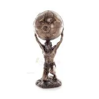 Atlas eller Atlas, Titan: The Leader of the Titanids 212 cm Veronese brons elektrolytisk staty i full längd, antikens Grekland V