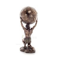 Atlas or Atlas, Titan: The Leader of the Titanids 212cm Full Length Veronese Bronze Electrolytic Statue, Ancient Greece Veronese