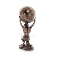 Atlas eller Atlas, Titan: The Leader of the Titanids 212 cm Veronese brons elektrolytisk staty i full längd, antikens Grekland V